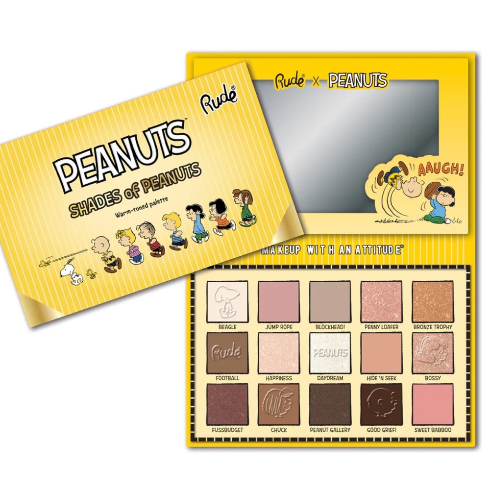 RUDE x PEANUTS - Shades of Peanuts Warm -Toned Eyeshadow Palette - 15 Shade